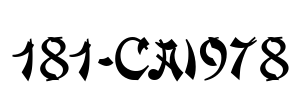 181-CAI978 Font Image