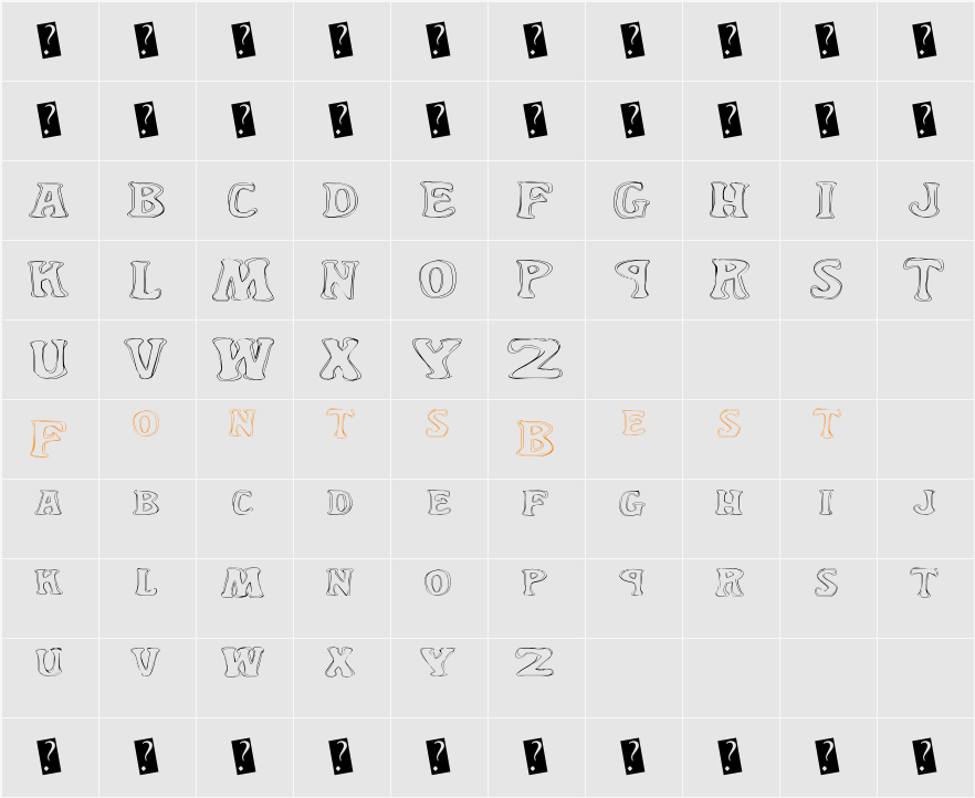YardGnome Character Map