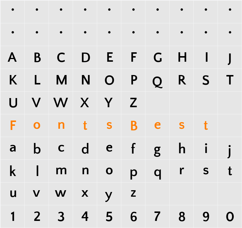 Quattrocento Sans Character Map