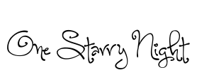 One Starry Night Font Image