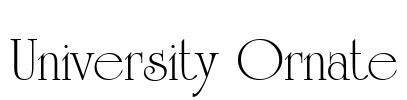 University Ornate Font Image