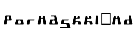 PormaskKlämd Font Image
