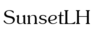SunsetLH Font Image