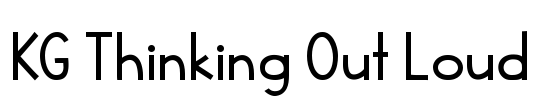 KG Thinking Out Loud Font Image