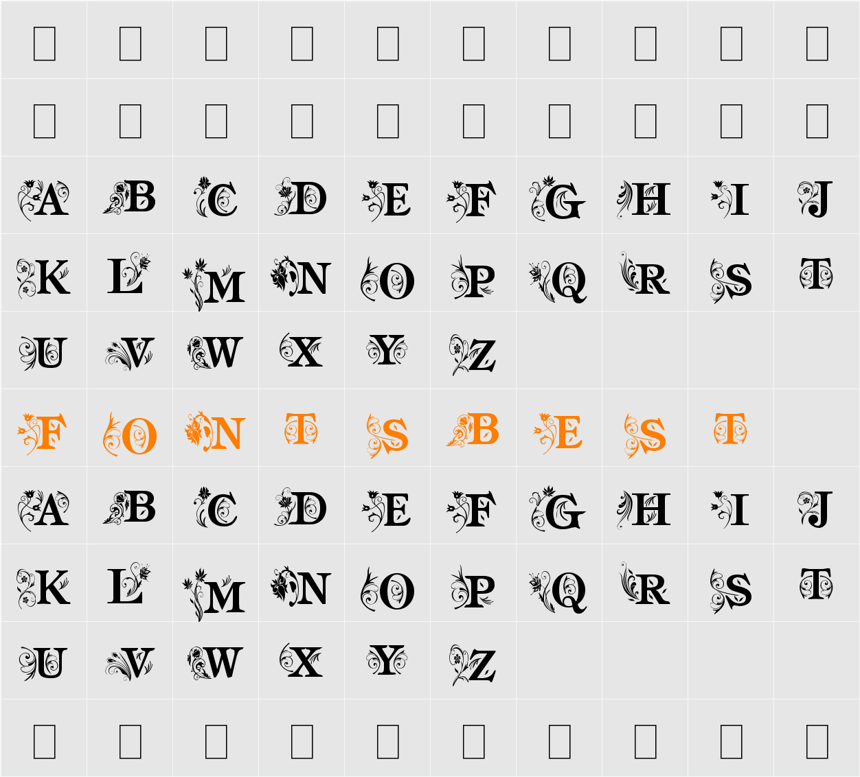 am_intex Character Map