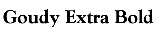 Goudy Extra Bold Font Image