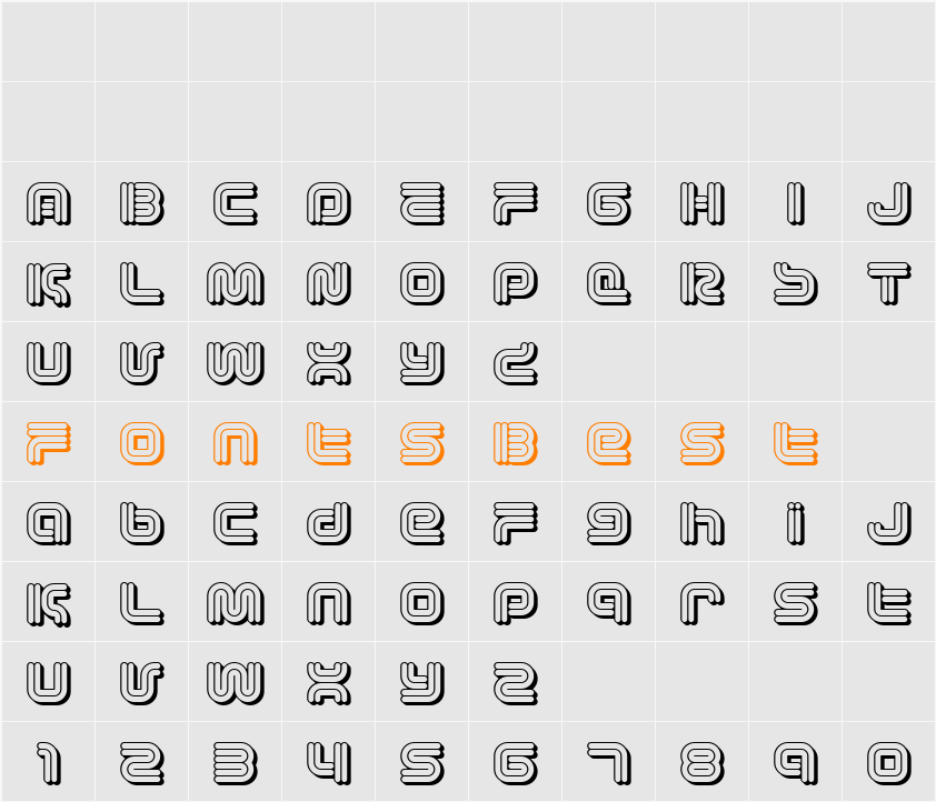 Vectroid Cosmo Character Map