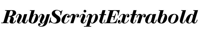 RubyScriptExtrabold Font Image