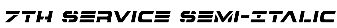 7th Service Semi-Italic Font Image