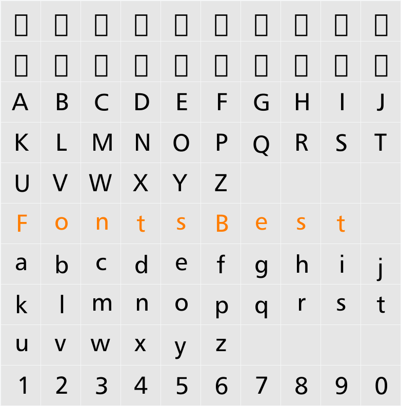 Humana 777 Character Map