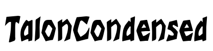 TalonCondensed Font Image