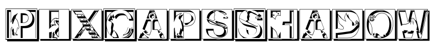 PixCapsShadow Font Image