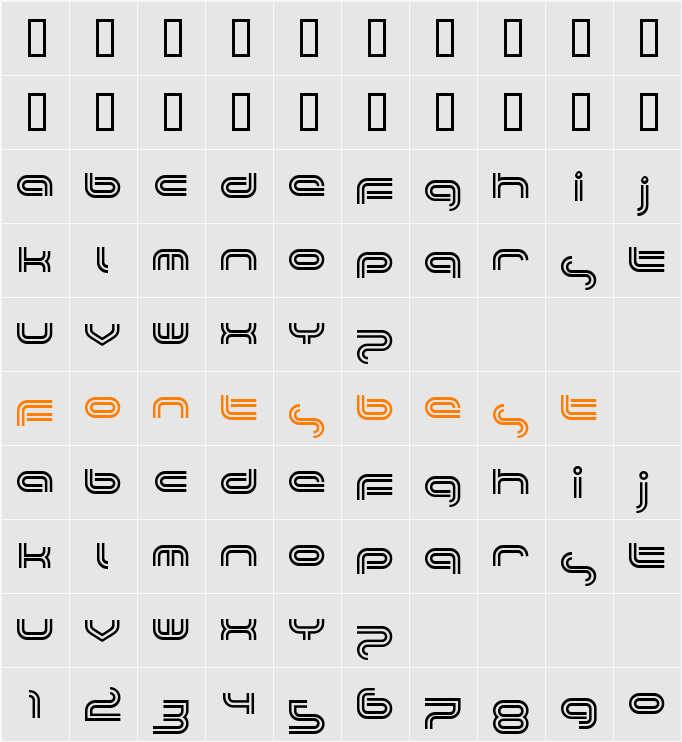 Planet TriColore Character Map