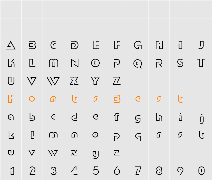 DublonLightC Character Map