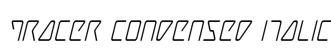 Tracer Condensed Italic
