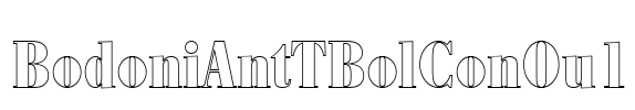 BodoniAntTBolConOu1 Font Image