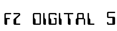 FZ DIGITAL 5 Font Image