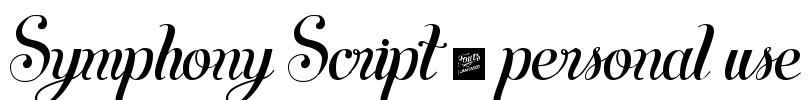 Symphony Script - personal use Font Image