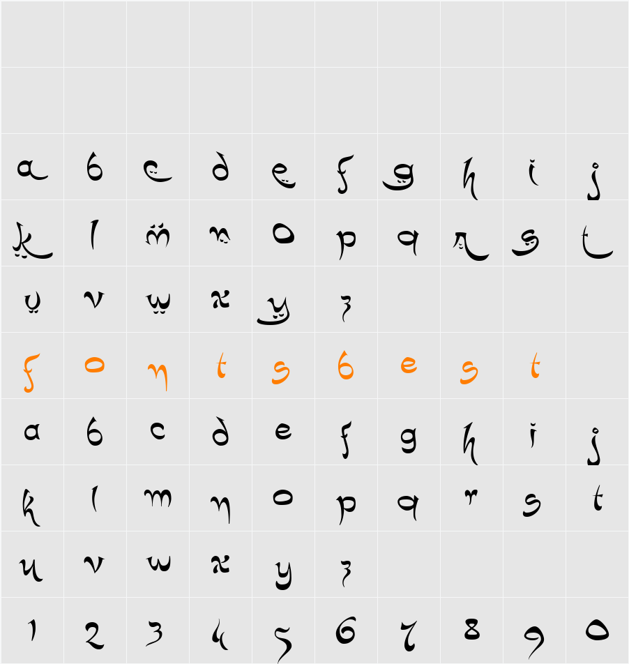 K22 Timbuctu Character Map