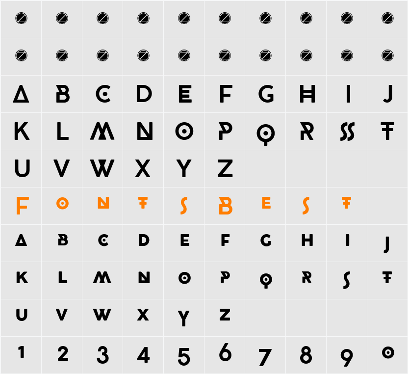 CocoBikeR Character Map