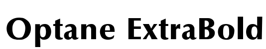Optane ExtraBold Font Image