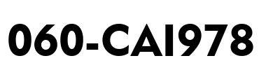 060-CAI978 Font Image