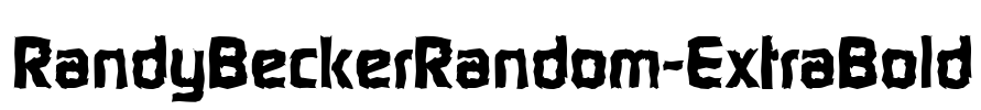 RandyBeckerRandom-ExtraBold Font Image
