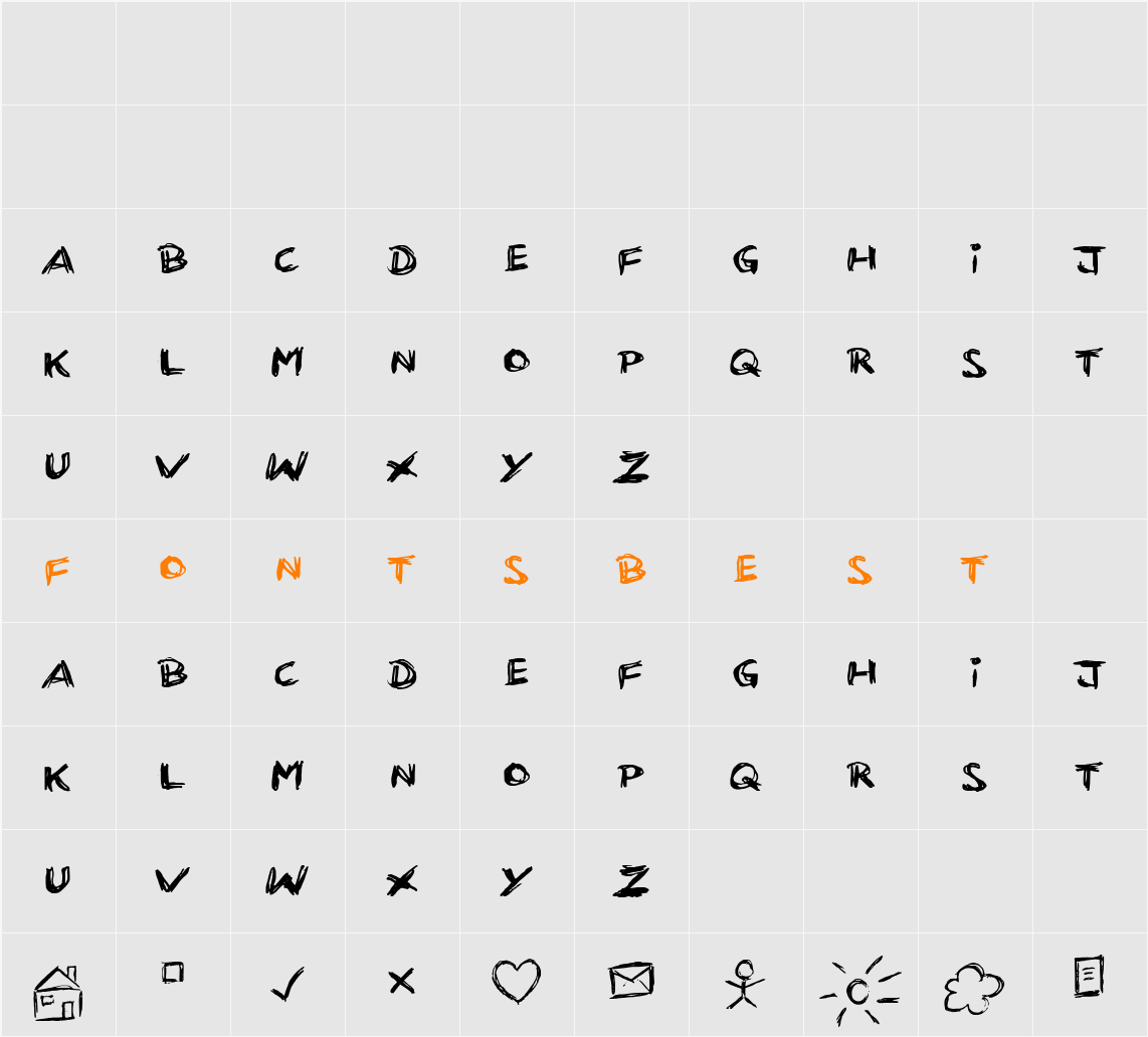 KRITZEL 2.0 Character Map