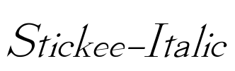 Stickee-Italic Font Image