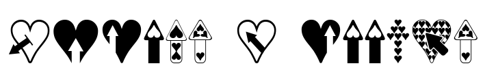 Hearts n Arrows Font Image