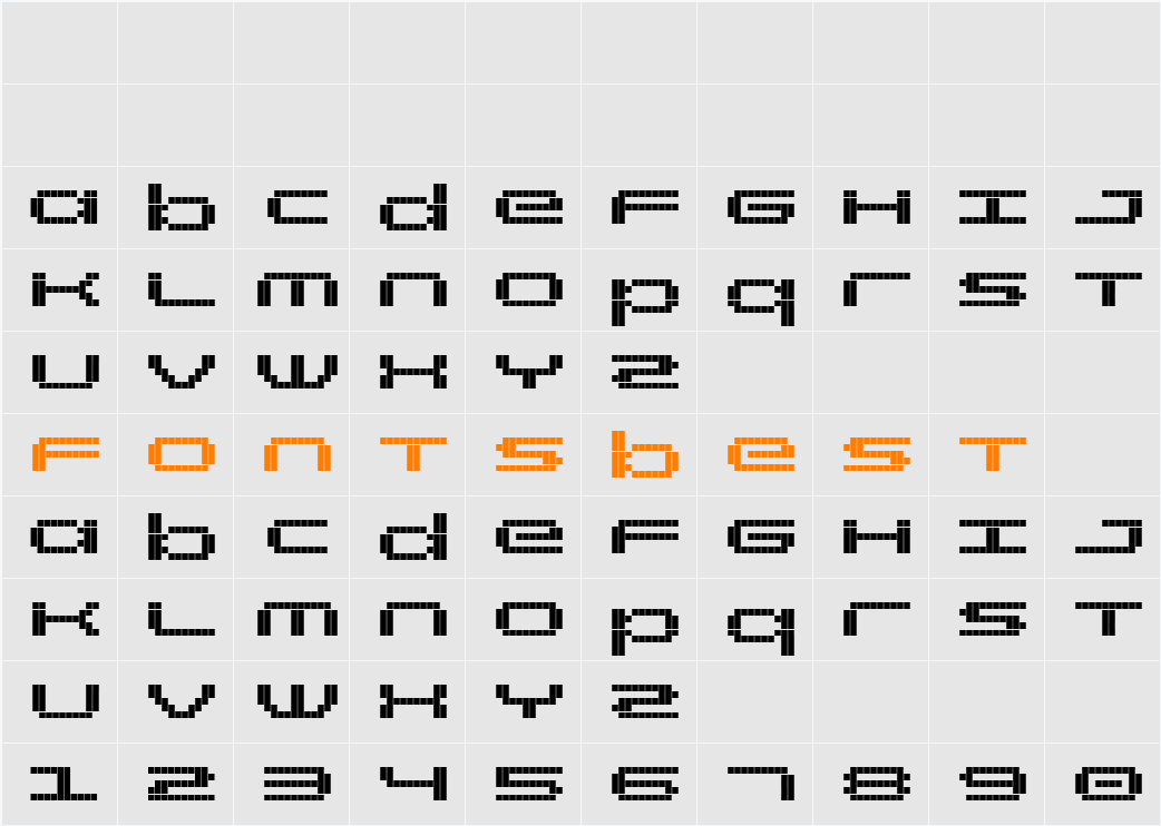 rt screenloft8 Character Map