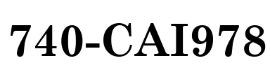 740-CAI978 Font Image