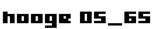 hooge 05_65 Font Image