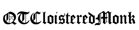 QTCloisteredMonk Font Image
