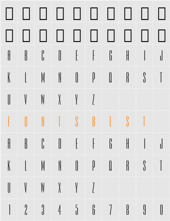 Empire BT Character Map
