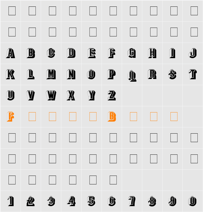 Parapa Display Caps SSi Character Map