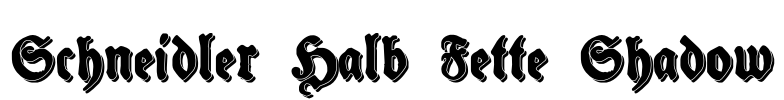 Schneidler Halb Fette Shadow Font Image
