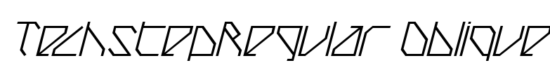 TechstepRegular Oblique Font Image