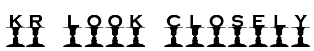KR Look Closely Font Image