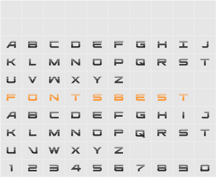 Ghost Clan Gradient Character Map
