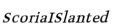 ScoriaISlanted Font Image