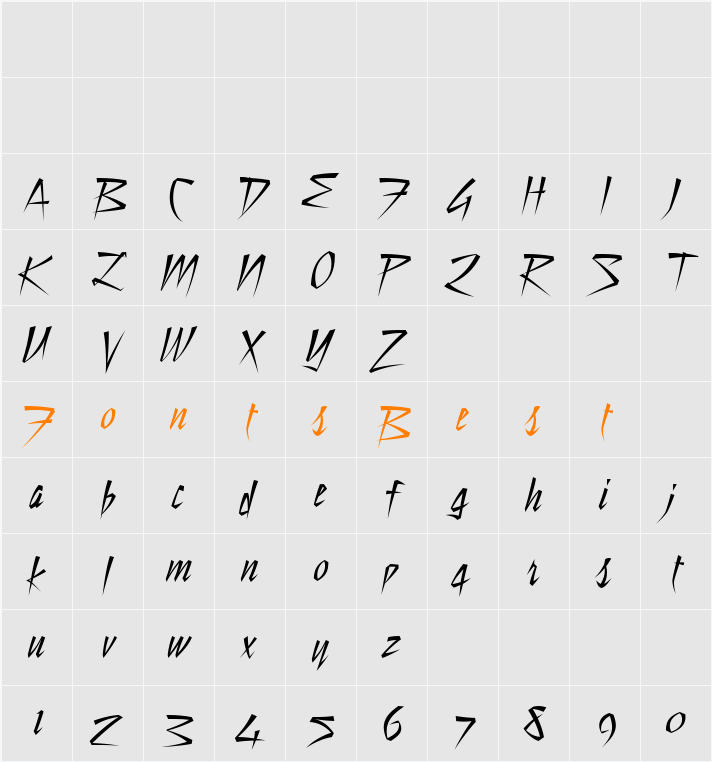 Still Time Character Map