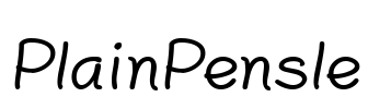 PlainPensle Font Image