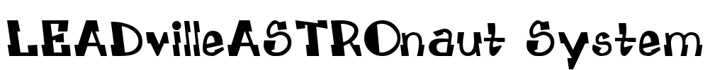 LEADvilleASTROnaut System Font Image