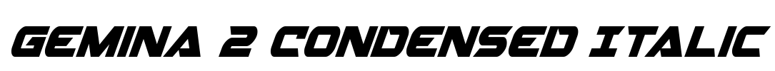 Gemina 2 Condensed Italic