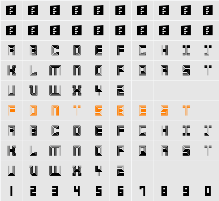 3 Strokes Character Map