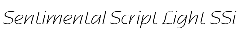 Sentimental Script Light SSi Font Image