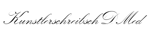 KunstlerschreibschDMed Font Image