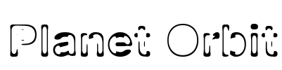 Planet Orbit Font Image