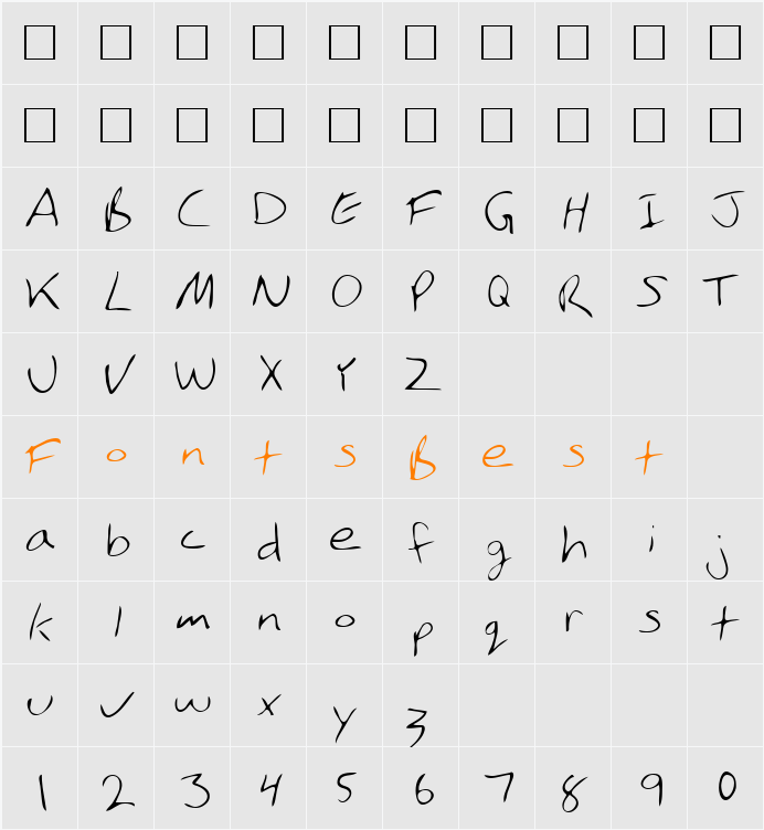 Pham Character Map